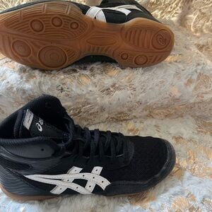 ASICS Matflex VII Youth Black Wrestling Shoes (Size 3)